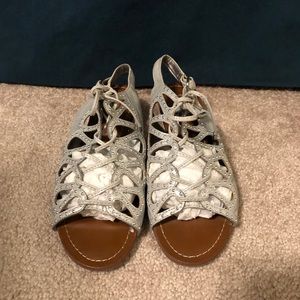 Carlos Santana silver studded sandals!